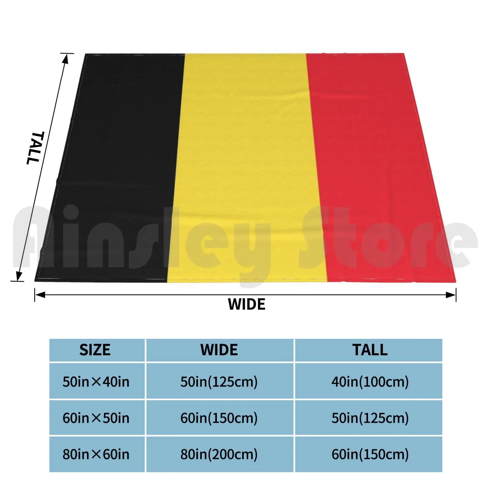 Одеяло с бельгийским флагом Бельгия Флаг Бельгийский Бельгии Капелюх Belgien 2777