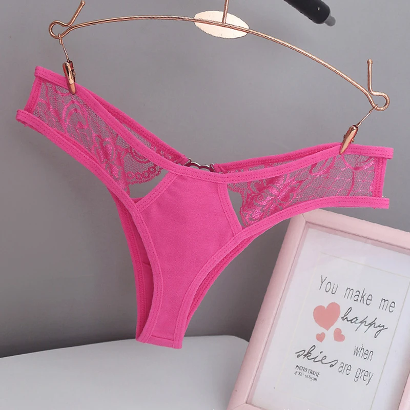 

New Sexy Fashion Underwear Women Luxury Peach Heart T-shaped Pants Pure Cotton Comfortable Women 's Underwear Lace Underwear