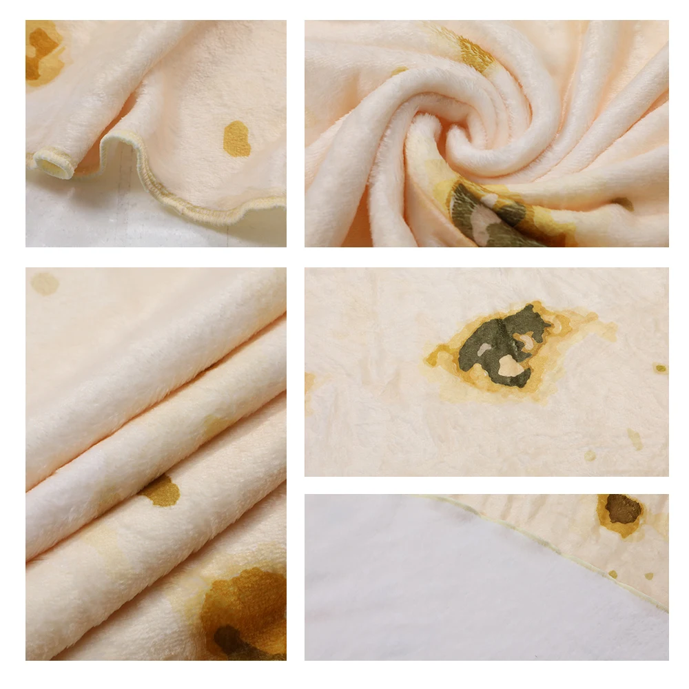 2019 Новые супер мягкие теплые фланелевые одеяла буррито круглой формы для