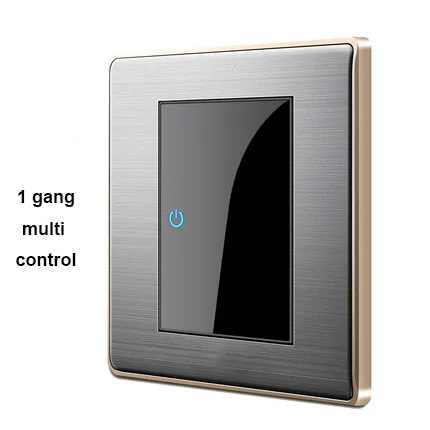 1 gang multi control CE 86 Светодиодный точечный переключатель, зеркало, акриловая, бытовая, нержавеющая сталь, матовая панель, 1, 2, 3, 4 комплекта, 1 способ, 2 способа, EU разъем, USB - Цвет: 1 gang multi control