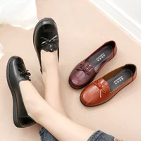 comfortable moccasins women loafers spring autumn woman flat shoes casual leather female shoes slip on bowknot women shoes flats
