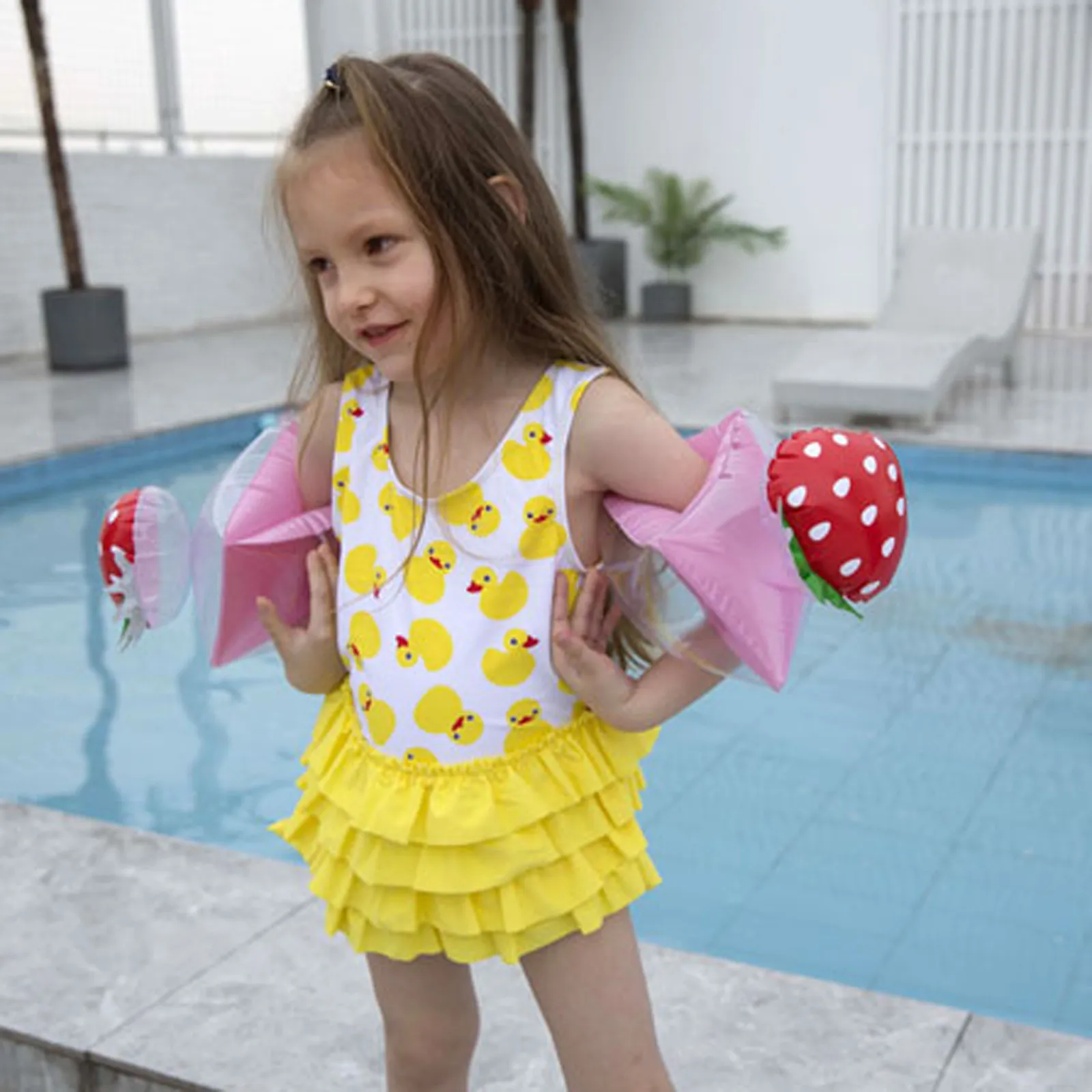 1 пара ПВХ плавательный кольцо для руки Краб Фламинго надувные нарукавные