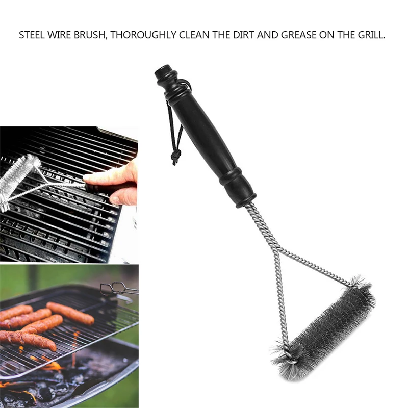 Щетка для чистки барбекю из нержавеющей стали очиститель проволоки уличный