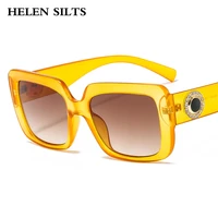 fashion diamond square sunglasses women brand design punk gradient rectangle sun glasses female orange clear glasses ladies