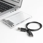 Пластиковый прозрачный чехол для жесткого диска SSD 2,5 дюйма SATA 3 к USB 3,0, корпус для жесткого диска, детали безопасности для бытового компьютера