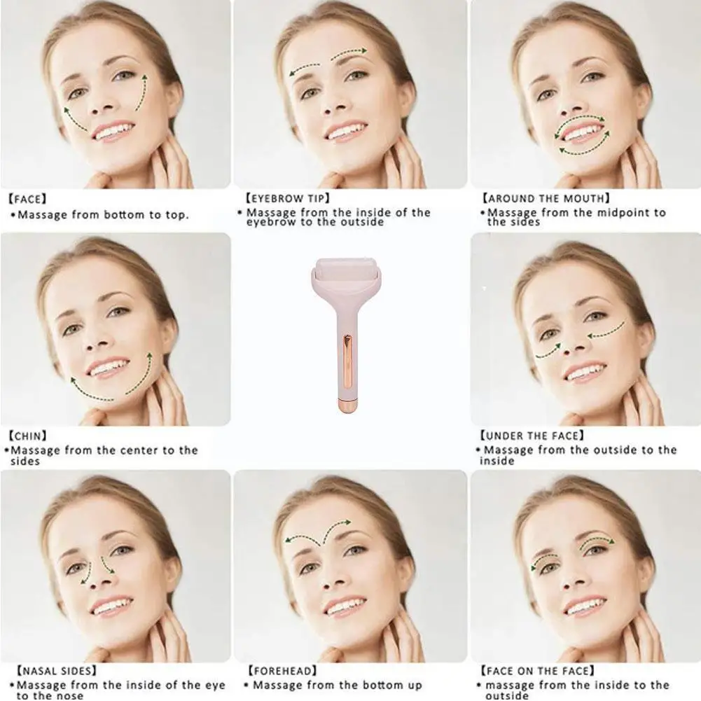 

Ролик для лица с охлаждающим ледяным роликом, ручной массажер для подтяжки тела, ролик для ухода за шеей против морщин, массажер для рельефн...