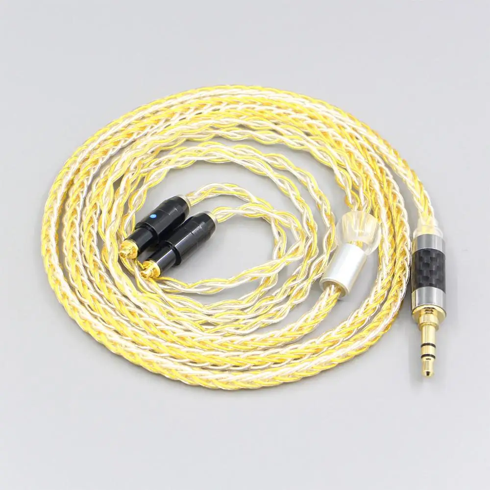 

LN007304 8 Core OCC Silver Gold Plated Braided Earphone Cable For Shure SRH1540 SRH1840 SRH1440 Headphone