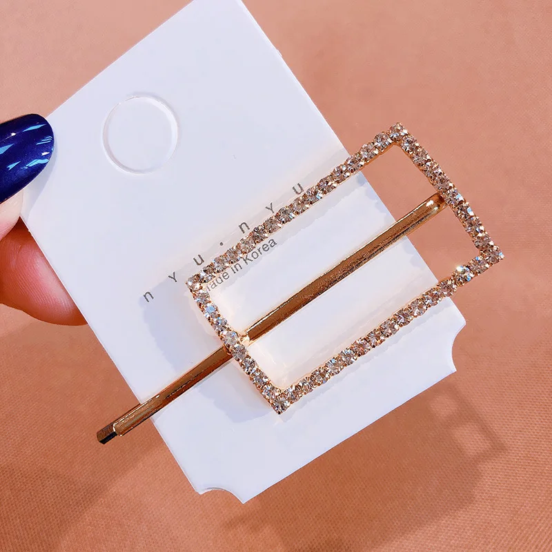 Hairclip-rectangle Модные Кристаллы заколки для волос шпильки "Бобби" Свадебный инструмент для укладки волос металлические заколки для волос Стразы заколки для волос для женщин и девушек - Цвет: Hairclip-rectangle