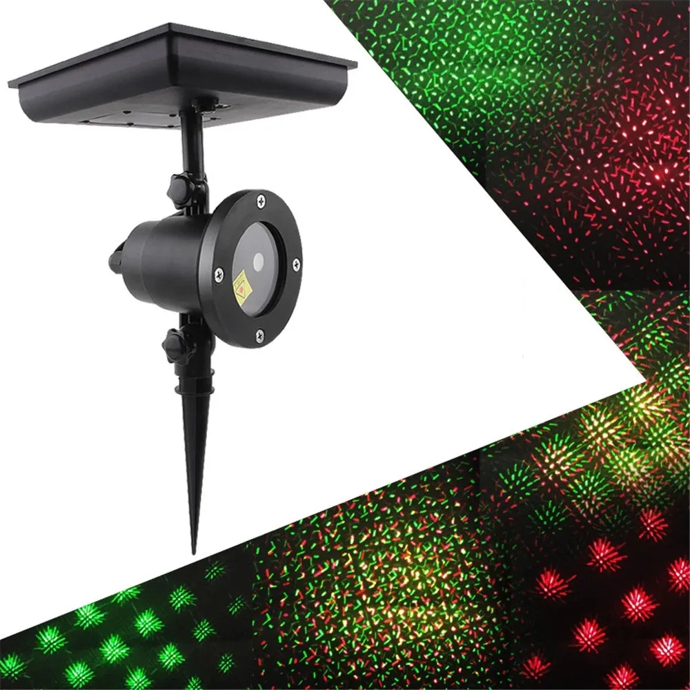 Уличный садовый светильник на солнечной батарее водонепроницаемый лазерный