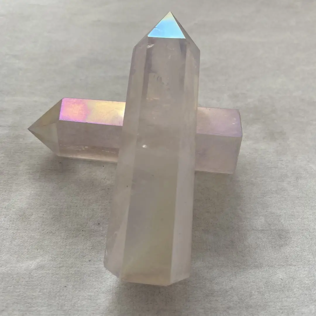 Красивый натуральный гальванический кристалл 2 шт. металлическая чакра