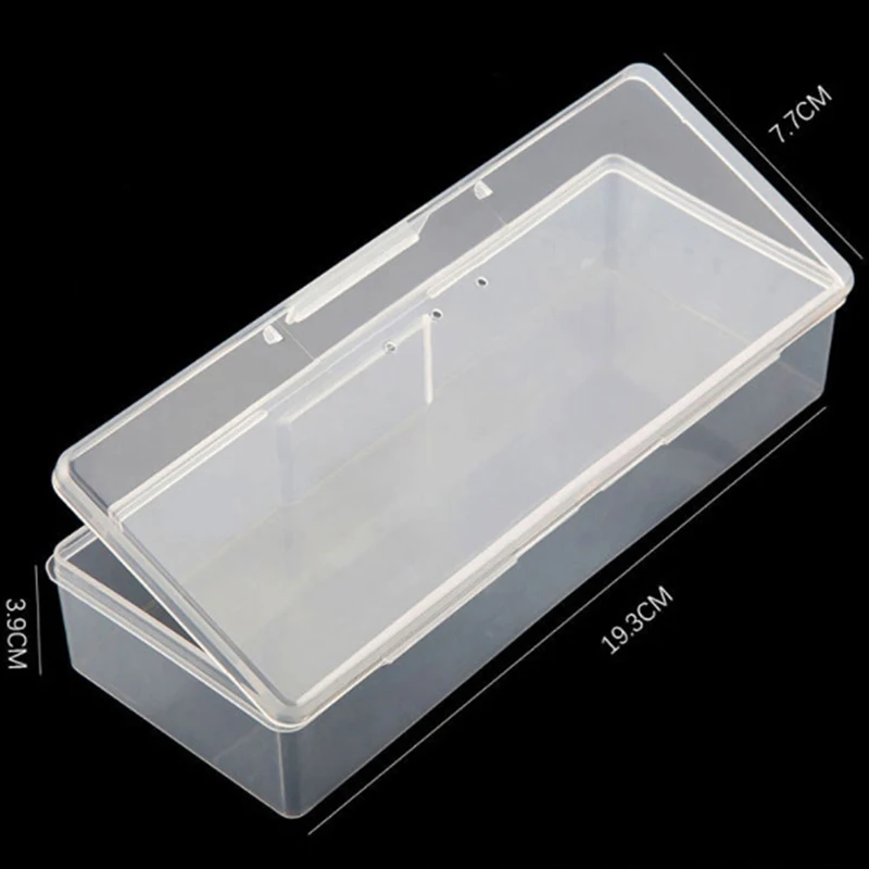1 шт. прямоугольный пластиковый прозрачный контейнер для хранения ногтей - купить