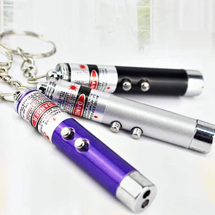 Светодиодный фонарь Red Lazer Pointer 2 × Toy Mini 3 в 1 кот Pet лазерный брелок с ручкой | Дом и