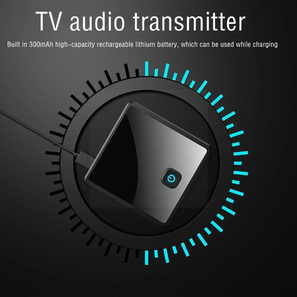 

TV Audio Transmitter Receiver High-fidelity Audio AUX Optical 5.0 3.5mm Wireless RCA Jack Adapter Bluetooth-Compatible I9M5