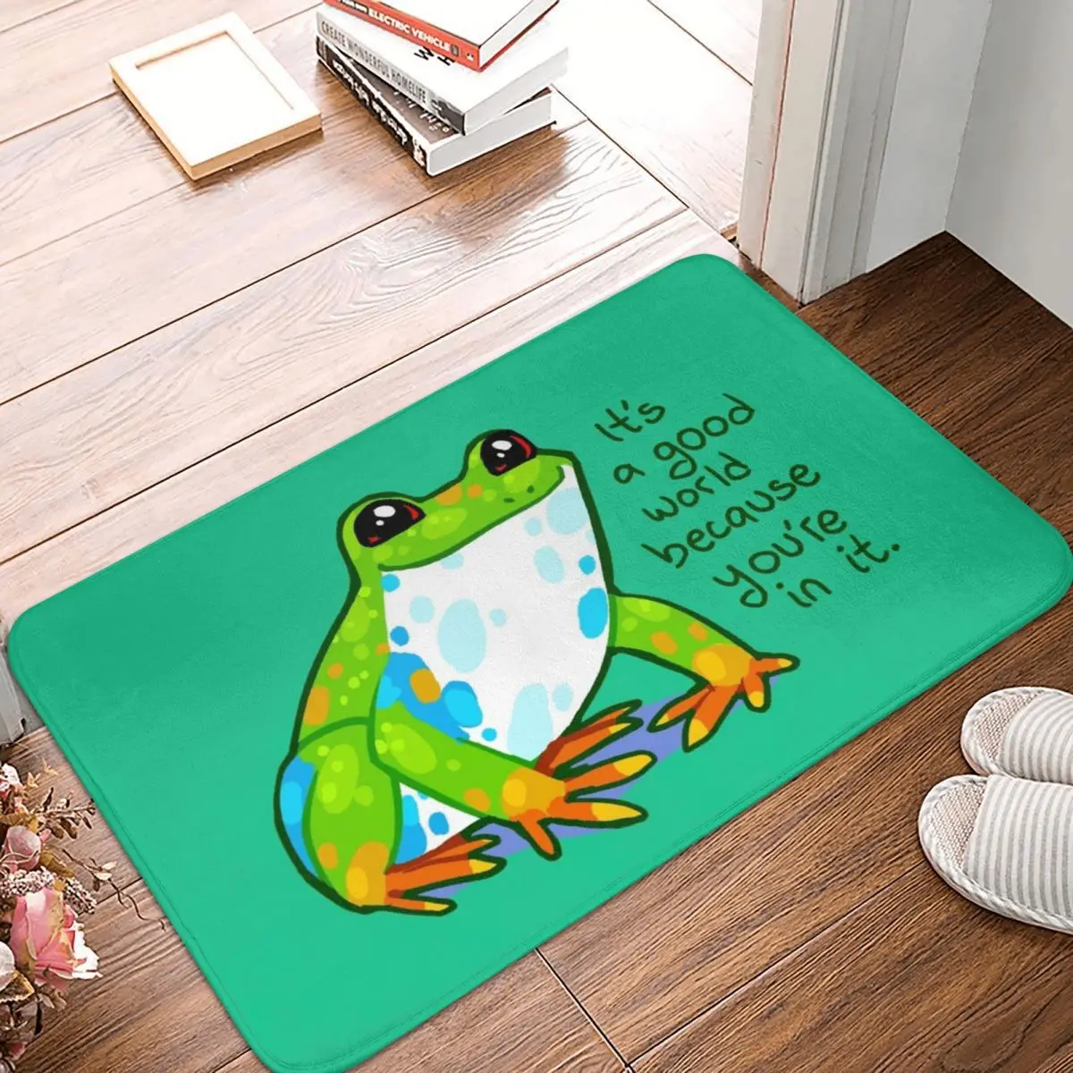 

It's A Good World Because You Doormat Carpet Mat Rug Polyester Anti-slip Floor Decor Bath Bathroom Kitchen Bedroom 40*60