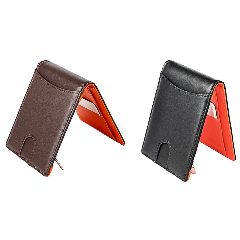 

Men's Wallet PU Ultra-Thin Wallet Dollar Clip Wallet