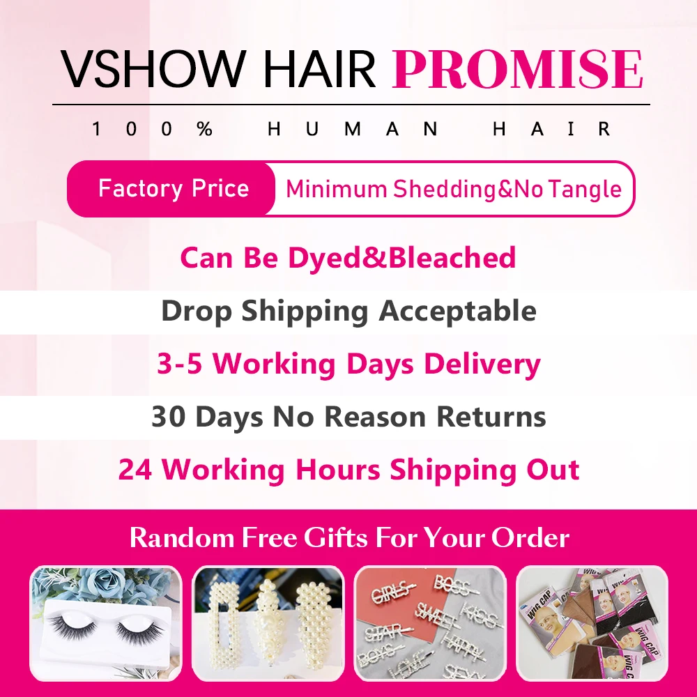 

VSHOW 13x4 Body Wave Wigs With Baby Hair Short Bob Lace Front Human Hair Wig 180% Remy Brazilian 4x4 Lace Closure Wigs