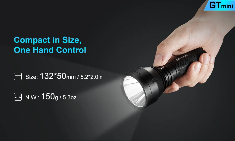 Lumintop BLF GT mini 18650 светодиодный светильник-вспышка, портативный мини-фонарь, походный светильник для охоты, фонарь, лампа с плавным затемнением
