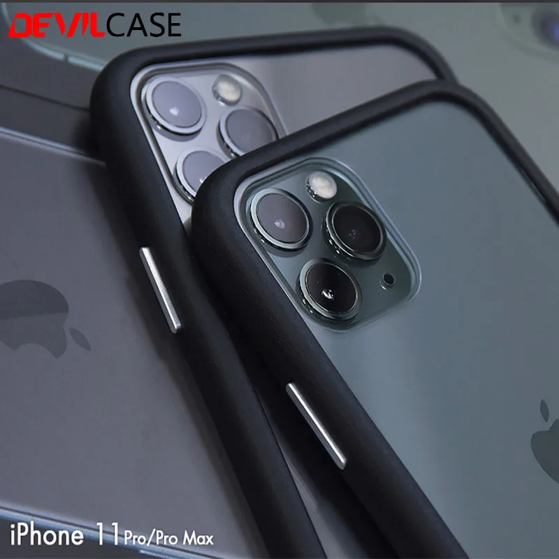 DEVILCASE Devilshield для iPhone 11, iPhone 11 Pro, iPhone 11 Pro Max ТПУ бампер+ задняя прозрачная стеклянная панель