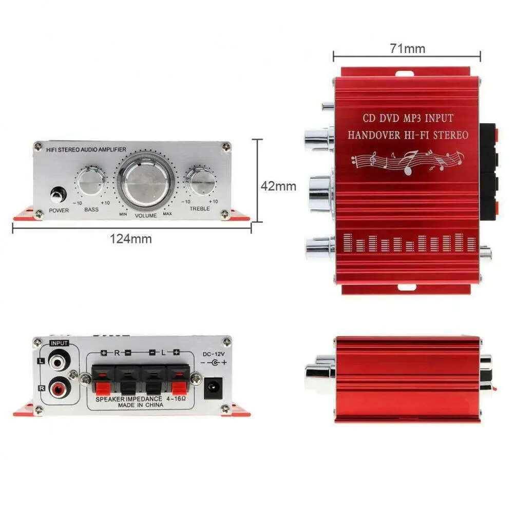 

12V 75 dbsmall power 2 channel Stereo Amplifier K7B5