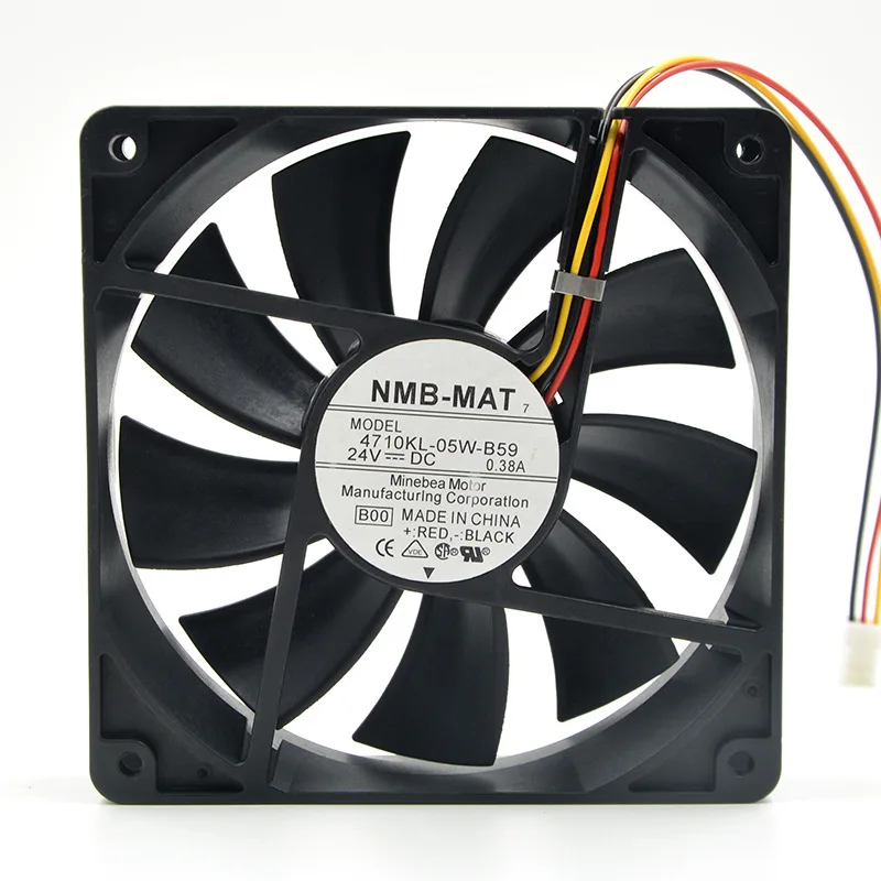 

FOR NMB 4710KL-05W-B59 120 * 120 * 25MM 12CM 24V 0.38A Inverter 3-Wire Fan