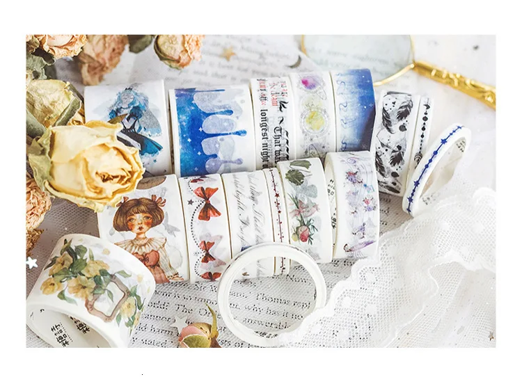 8 шт./лот Красочные DIY лента для декорации Washi Скрапбукинг клейкую ленту наклейки Скрапбукинг Washitape стиральная лента 024033
