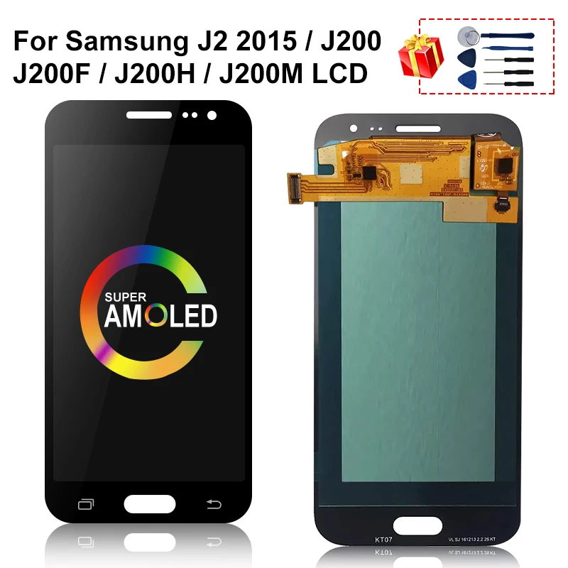 Super AMOLED для Samsung Galaxy J2 2015 ЖК дисплей J200F J200M J200H J200Y сенсорный экран дигитайзер