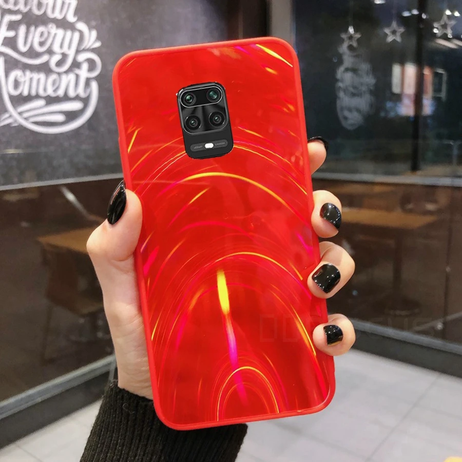 Радужное зеркало блестящий лазерный чехол для Xiaomi Redmi Note 9 Pro 9S 8 9A 9C мягкий с NFC Mi 10