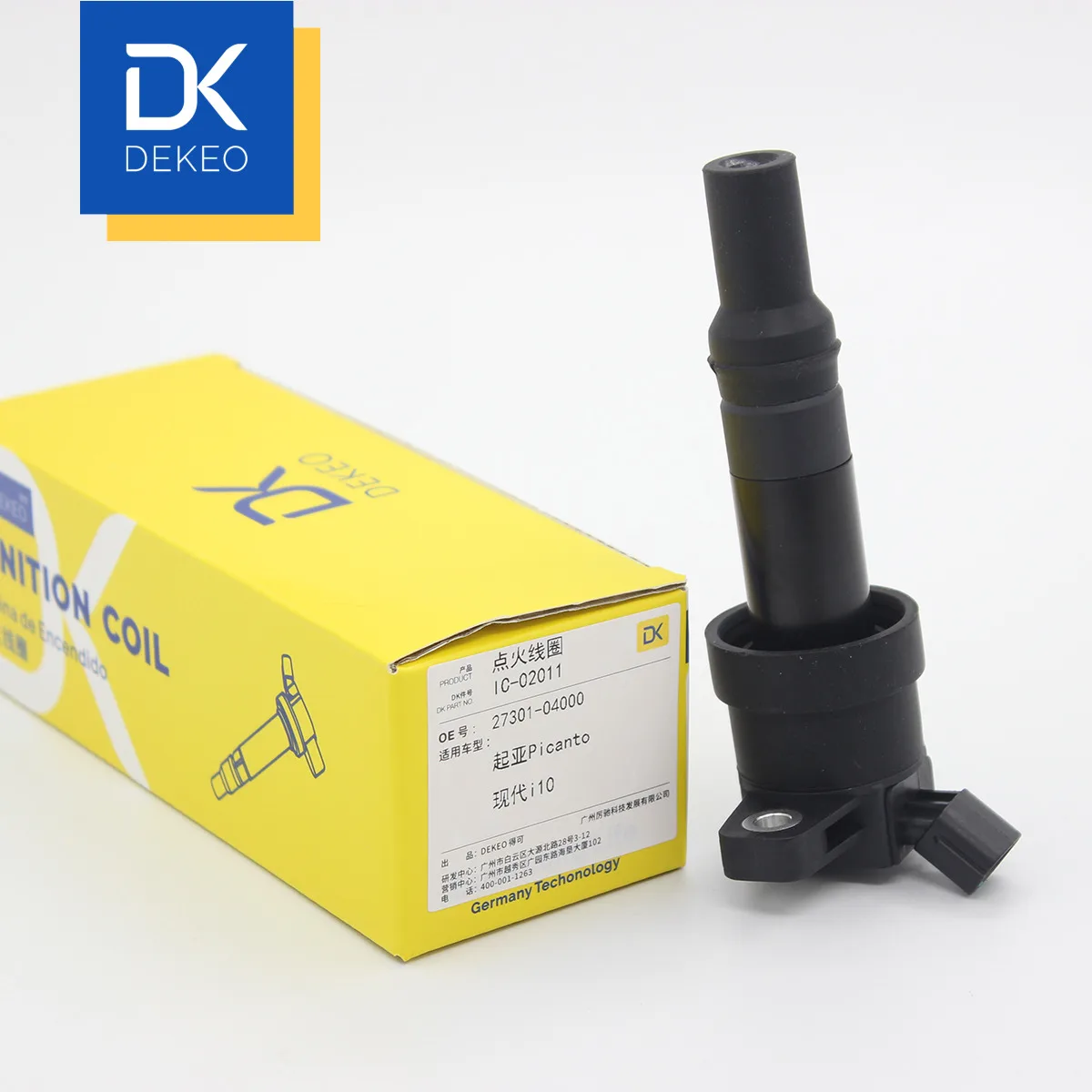 

DEKEO Ignition Coils For Kia Picanto Hyundai i10 27301-04000