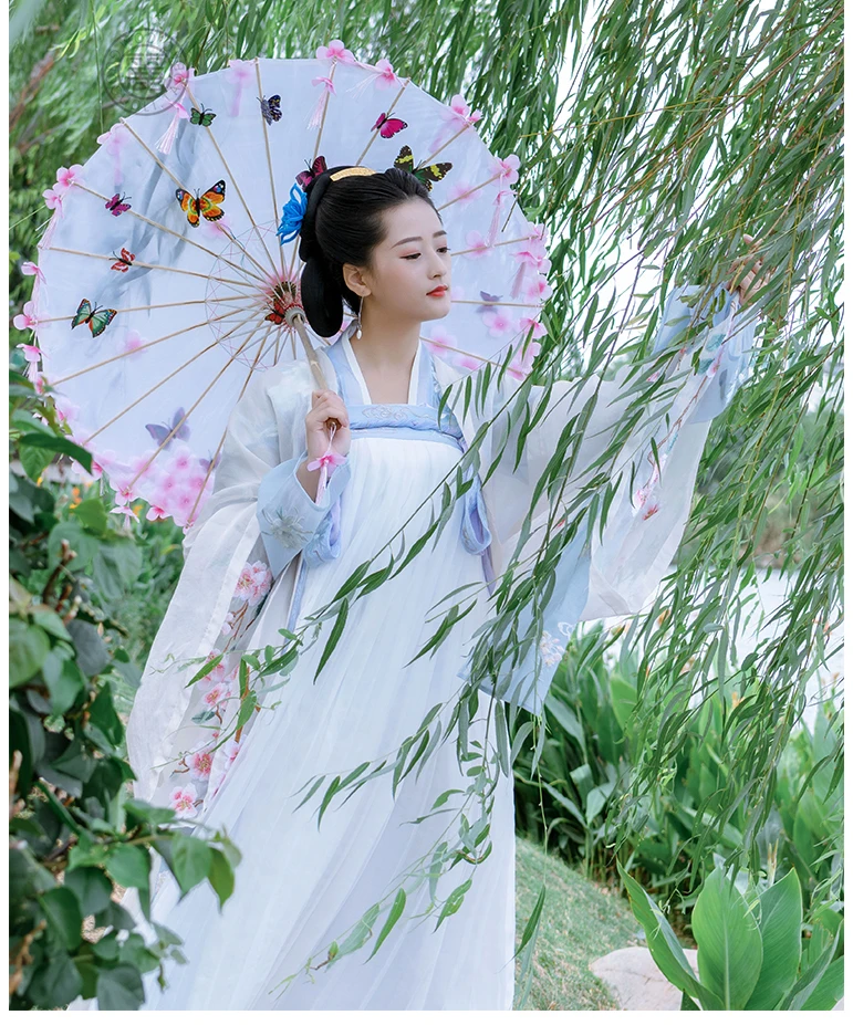 Античный Романтический эстетический зонтик из ледяного шелка с кисточками и