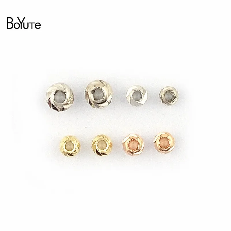 BoYuTe (100 шт./лот) 3 мм 4 5 Металлические латунные бусины Bodhi для самостоятельного