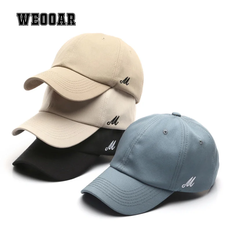 

WEOOAR Baseball Cap for Men Women Fashion Letter "M" Embroidery Hat Casual Hip Hop Snapback Hat Summer Sun Caps Unisex MZ275