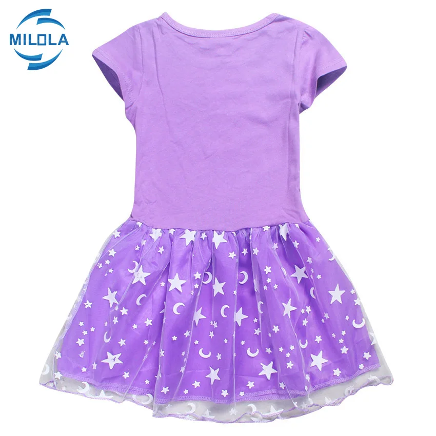 Летнее Хлопковое платье для девочек с принтом Холодное сердце | Детская одежда и