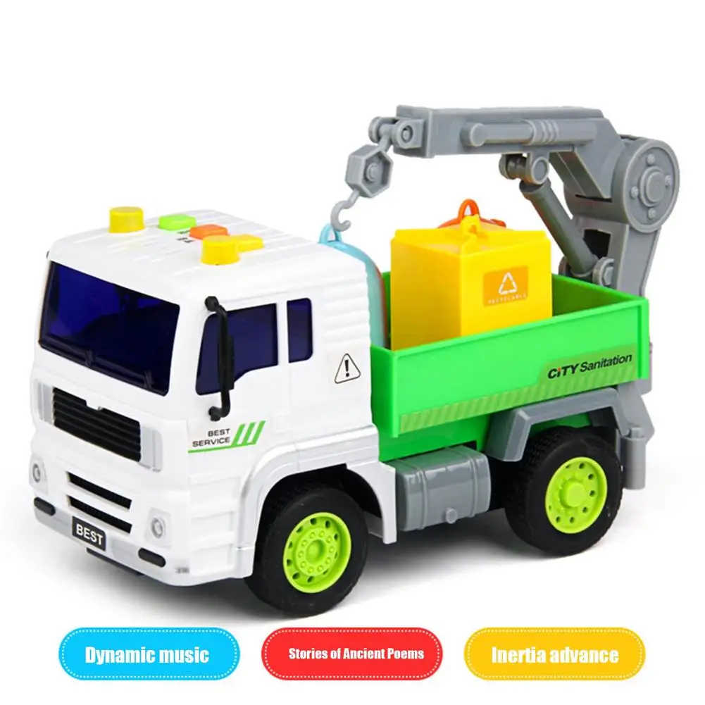 

Sanitation Vehicle Kids Car Model Toy City Service Garbage Tank Truck Construction Truck Crane Toys Gifts For Boys Children