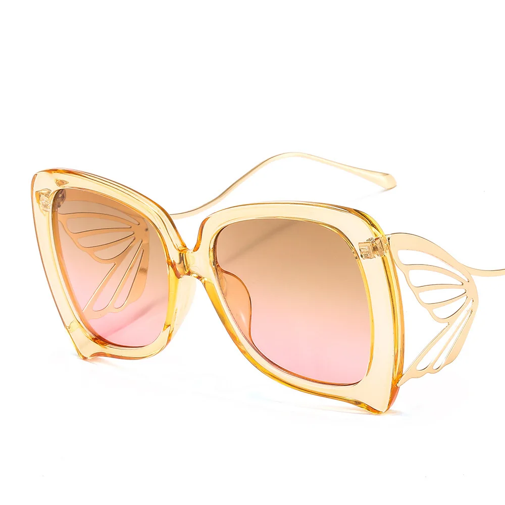 

Free shipping New butterfly women's personalized sunglasses Fashion