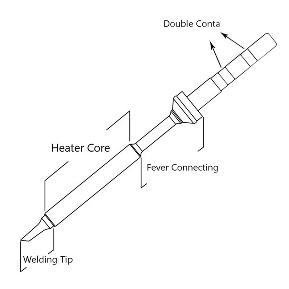 

7pcs/set TS100 Various Models Stainless Steel High Temperature Resistant Easy Install Soldering Iron Tip Electrician Portable