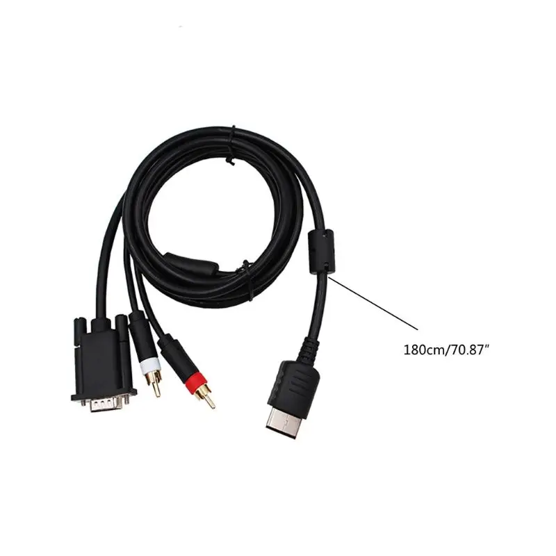 OOTDTY VGA кабель для SG Dreamcast высокой четкости + 3 5 мм к 2 штырьковому адаптеру RCA|Кабели|
