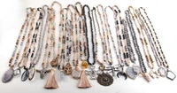 md wholesale 20pc mix color necklace fashion boho jewelry handmade women bohemian necklaces