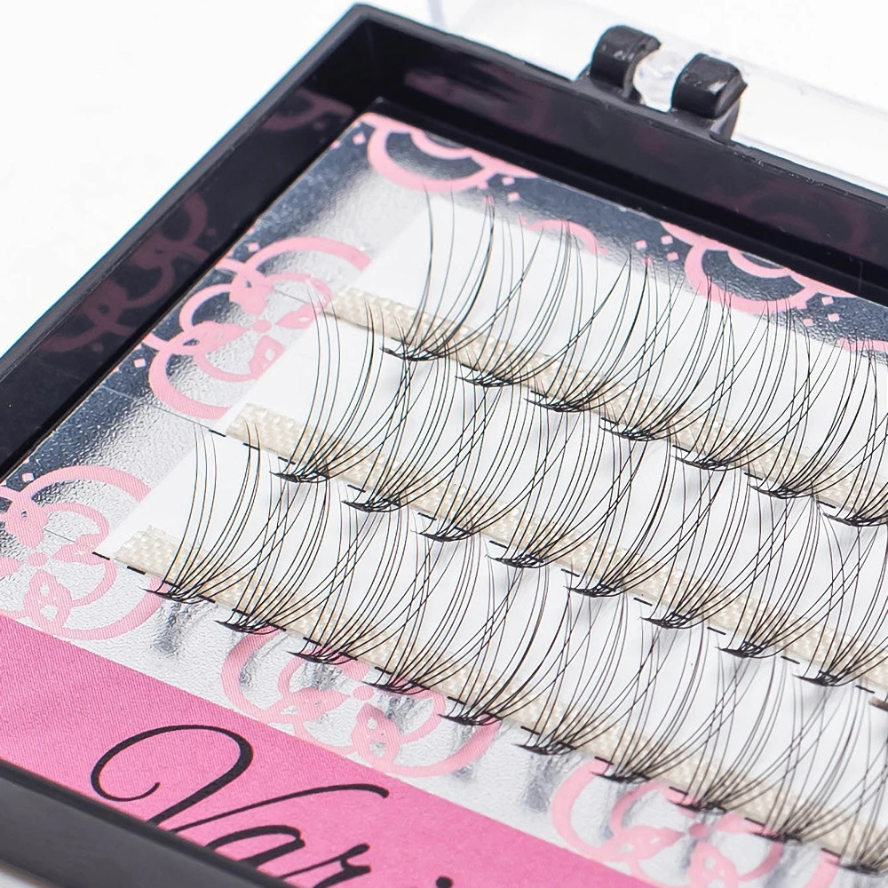 

XEC-016 искусственные норковые волосы 10D перекрещивающиеся Индивидуальные ресницы готовые веер объем России Кластерные ресницы макияж Cilia