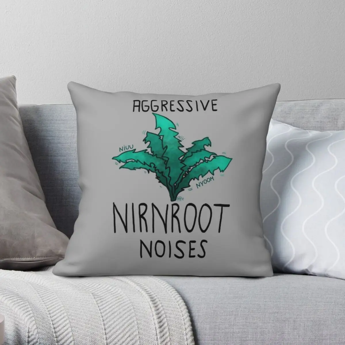 

Aggressive Nirnroot Noises Square Pillowcase Polyester Linen Velvet Creative Zip Decor Throw Pillow Case Home Cushion Case