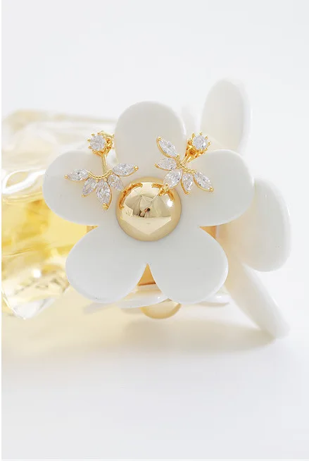 New Crystal Flower Stud Earrings For Women Fashion Simple Ear stud Earing | Украшения и аксессуары