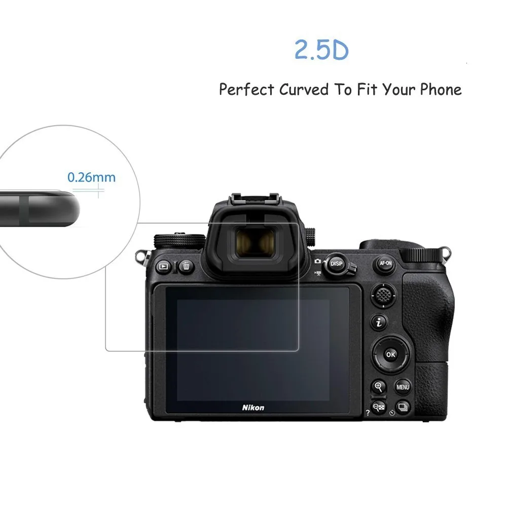 0,3 мм 2.5D 9H прозрачное закаленное стекло-экран протектор для Nikon Z7 Z6 D7500 D7200 D7100 D850 цифровая камера Анти-Царапины ЖК-пленка