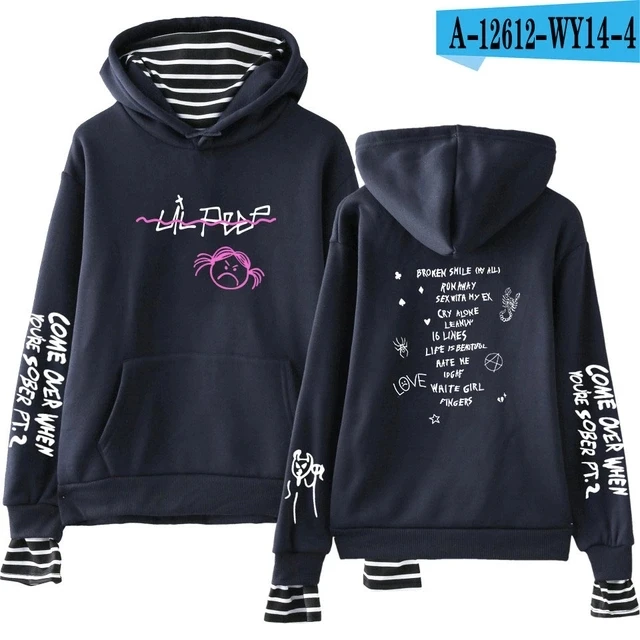 Новинка; Lil Peep Hoodie; Hellboy Lil. peep; для мужчин и женщин; пуловер с капюшоном для мужчин и женщин; Sudaderas Cry; детские толстовки с капюшоном; толстовка с надписью Love - Цвет: blue3