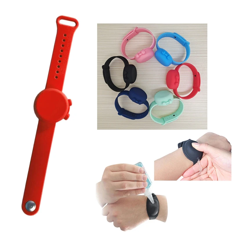 

Portable Hand Sanitizer Disinfectant Sub-packing Silicone Bracelet Wristband Hand Dispenser Sanitizer Bracelet For Adult Kid