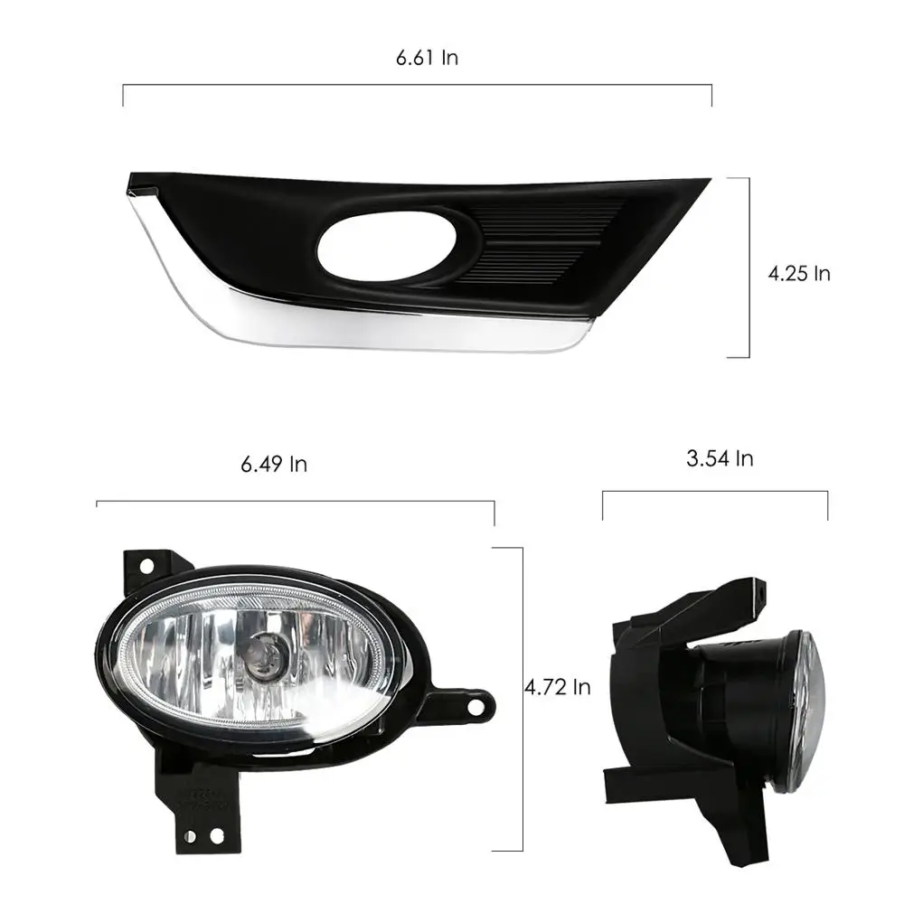 M &amp C Подходит для Honda CR-V 2017-2 шт. Противотуманные фары Дневные Фары Светильник в