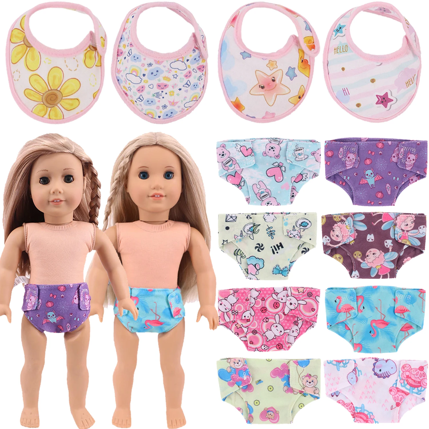 Одежда для куклы искусственная в горошек/с принтом животных 18-дюймовой