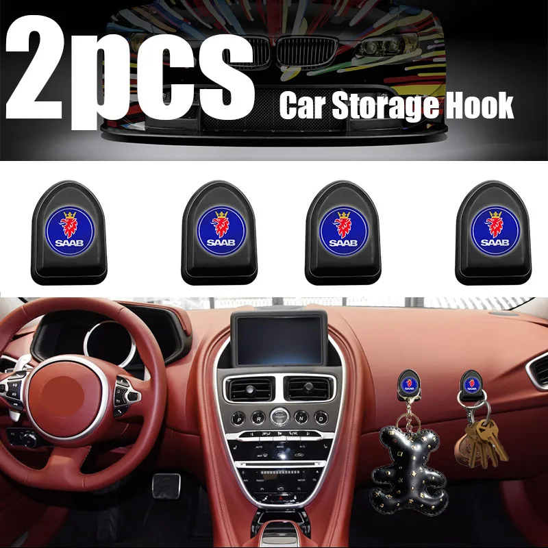 

Car Hook Storage Headphone Cable USB Key Self-adhesive Wall for SAAB 9-3 9-5 93 9000 900 9-7 600 99 9-X 97X Turbo X Monster 9-2X