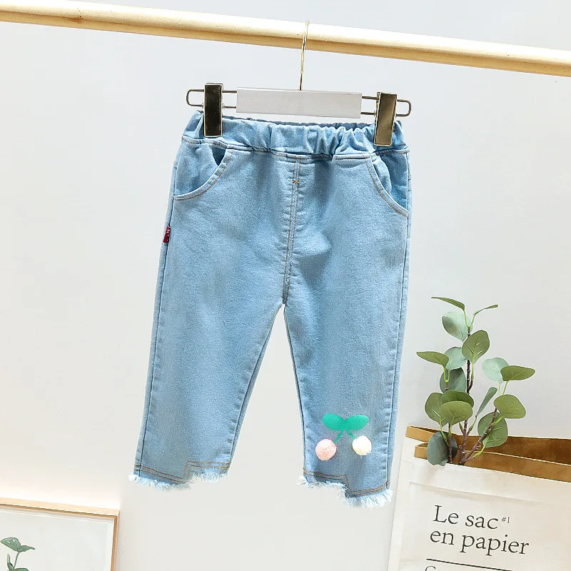 

Toddler Jeans Autumn 2021 New Baby Girls Casual Jeans Kids Girl Fashion Flares Children Clothing 1-5 Years Old Girl Clothes