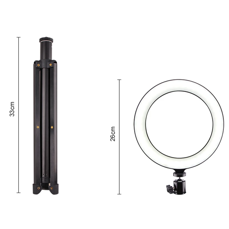 Горячий-10 дюймов селфи светодиодный кольцевой светильник с штативом и