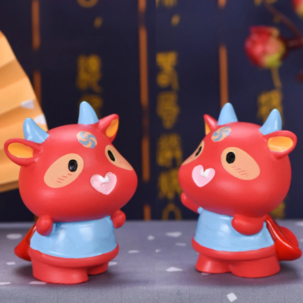 Мини Lucky Ox Buffalo полимерная МОДЕЛЬ украшение для сказочного сада микро Ландшафтный