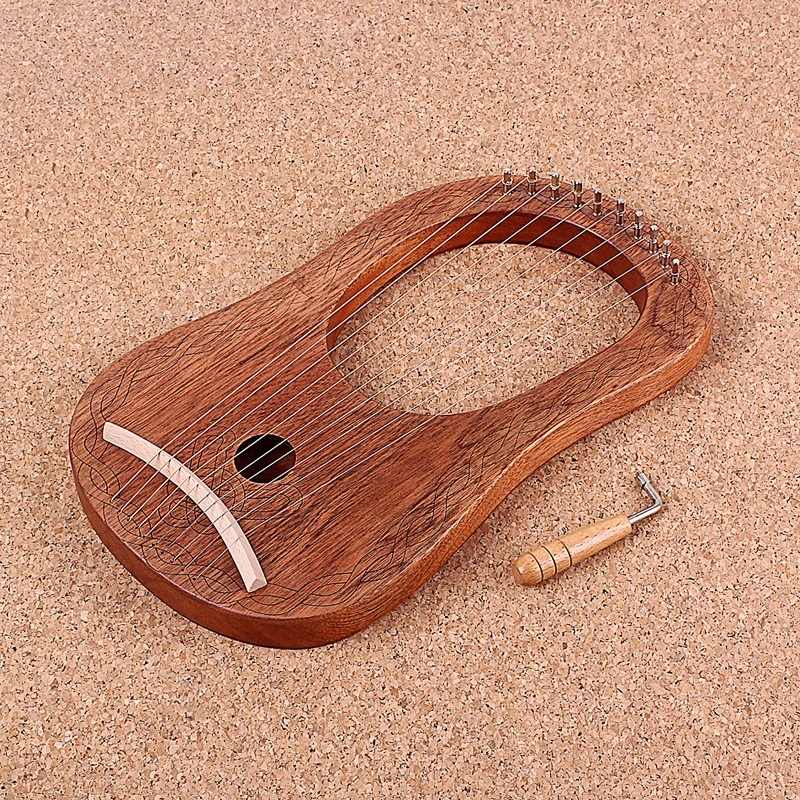 Деревянная Гарпа 10 струн портативная маленькая Lyre с прочной струной музыкальный